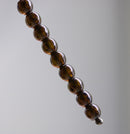 4mm Dark brown czech glass beads round druk spacers, 8gr