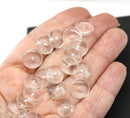 12mm Crystal clear czech glass rondelle spacer beads 20pc