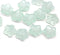 10mm Pale green czech glass flower caps, 15pc