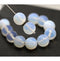 10mm Milky white round czech glass druk beads