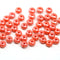 2x3mm Orange rondelle tiny czech glass spacers, 50Pc