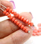 2x3mm Orange rondelle tiny czech glass spacers, 50Pc