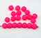 6mm Neon pink czech glass round druk beads spacers, 20pc