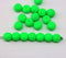 6mm Neon green czech glass round druk beads spacers, 20pc