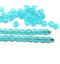 4mm Teal seafoam czech glass beads, fire polished - 50Pc