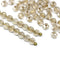 4mm Crystal clear gold wash melon shape glass beads, 50pc