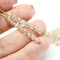 4mm Crystal clear gold wash melon shape glass beads, 50pc
