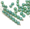 4mm Rustic blue melon shape glass beads, 50pc