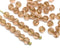 4mm Light pink gold wash melon shape glass beads, 50pc