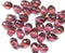 6x9mm Dark purple teardrop glass beads with golden flakes 30pc