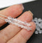 4mm Crystal clear melon shape glass beads, 50pc
