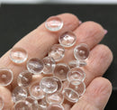 9mm Clear czech glass rondelle beads 40pc