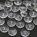 9mm Clear czech glass rondelle beads 40pc