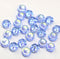 6x3mm Sapphire blue rondelle fire polished czech beads - 25pc