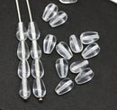 10x6mm Crystal clear pear shape teardrop czech glass beads 20pc