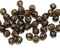 4mm Dark brown transparent melon shape glass beads, 50pc