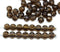 4mm Dark brown transparent melon shape glass beads, 50pc
