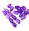 10x6mm Purple pear shape teardrop czech glass beads 20pc