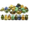 6x9mm Czech glass teardrop beads mix 30pc