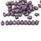 4x6mm Matte purple small drops czech glass - 50Pc