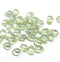 5x7mm Light green silver wash Czech glass teardrop beads 40pc