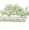 5x7mm Light green silver wash Czech glass teardrop beads 40pc