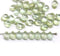 5x7mm Light green silver wash Czech glass teardrop beads 40pc