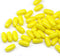 7x5mm Bright yellow czech glass rice oval beads - 50pc