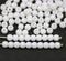 4mm Opaque white Czech glass round druk spacers