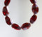 9x6mm Dark red pink mixed oval twisted oval glass beads, 30pc