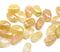 9x6mm Beige pink mixed oval twisted oval glass beads, 30pc
