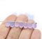 6x9mm Lilac frosted teardrop czech glass beads - 30pc