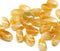 9x6mm Yellow amber mixed oval twisted oval glass beads, 30pc