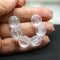 12mm Crystal clear melon czech glass beads, 8pc