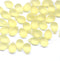 6x9mm Seaglass yellow czech glass teardrop beads, 40pc