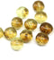 6x8mm Gemstone cut rondel beads brown yellow mixed color 12pc