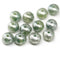 6x8mm Gemstone cut rondel beads blue green mixed color silver wash 12pc