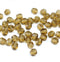 4mm Light brown czech glass fire polished beads 50Pc