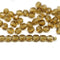 4mm Light brown czech glass fire polished beads 50Pc