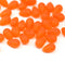 6x9mm Frosted orange czech glass teardrop beads 40pc