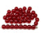 5mm Red round spacers, czech glass pressed druk beads 40Pc