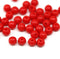 5mm Bright red round spacers, czech glass pressed druk beads 40Pc