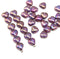 6mm Purple with luster Czech glass beads - 30pc