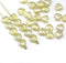 6mm Pale yellow luster Czech glass beads - 30pc