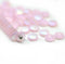 6mm Frosted pink lentil czech glass round beads AB finish 40pc