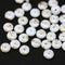 6mm White golden flakes czech glass rondelle spacer beads, 40pc