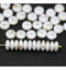 6mm White golden flakes czech glass rondelle spacer beads, 40pc