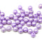 4mm Lilac pearl Czech glass round druk spacers, 50pc