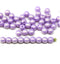 4mm Lilac pearl Czech glass round druk spacers, 50pc