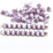 4mm White purple cathedral czech glass beads, 50Pc